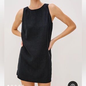 NWT Rails Lindsey black linen mini dress